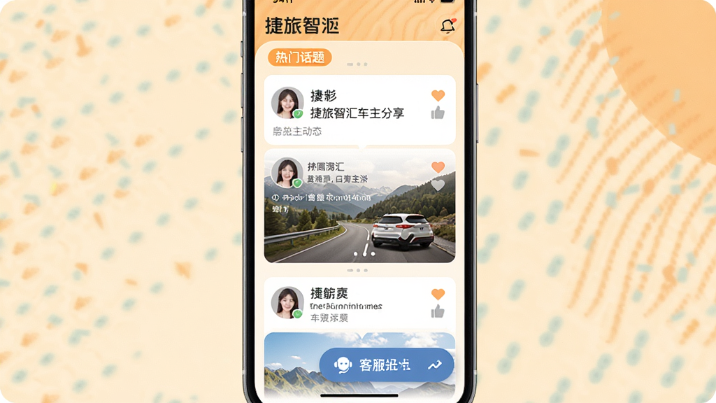 ���壺�ֻ�����ҳ�棬չʾ����;�ǻ㡱����������̬�����֣��ٲ�����Ƭʽ���У��ײ��пͷ�������ť���Ű棺ͼ�Ĳ�ï���С����Ż��⡱��ǩ����񣺻��á���ů��ϸ�ڣ����û�ͷ�������ͼ�ꡣ���ʣ����壬�ɾ����޶���Ԫ�ء�