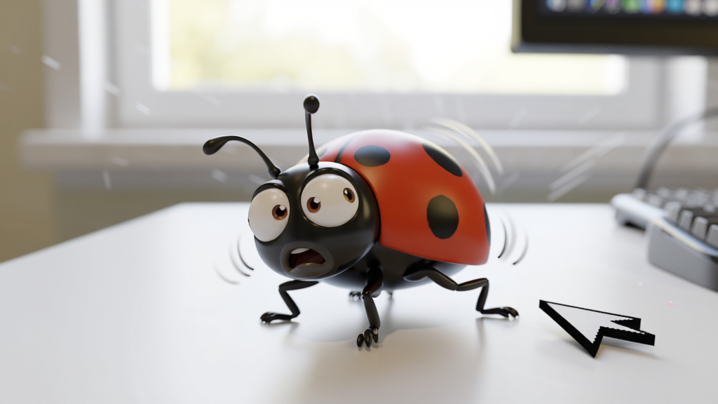 һֻ���С�Ladybug on desktop����3Dư���ڵ��������������ָ�붺Ū����Ծ������˲�䣬ư����龪�ȣ��۾�Բ����������������������ģ���Ĵ����⣬������ư��Ϊ���ģ��ұ������ָ�룬���дʵ��ͨ��ϸ�ڷḻ�����ʸ��壬�ɾ��޶���Ԫ��