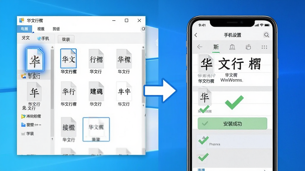 ���壺�����п������ڵ������ֻ��ϵİ�װ����ʾ�⣬���ΪWindows�����ļ��д��ڣ��Ҳ�Ϊ�ֻ���������ҳ�档���֣����ҷ������м��ü�ͷ���ӡ��Ű棺����ʵ���棬������ˡ�����ִ�����Լ����ɫϵΪ����ϸ�ڣ������ļ�ͼ���������װ�ɹ���ʾ�򹴡����ʣ��������ɾ����޶���Ԫ�ء�