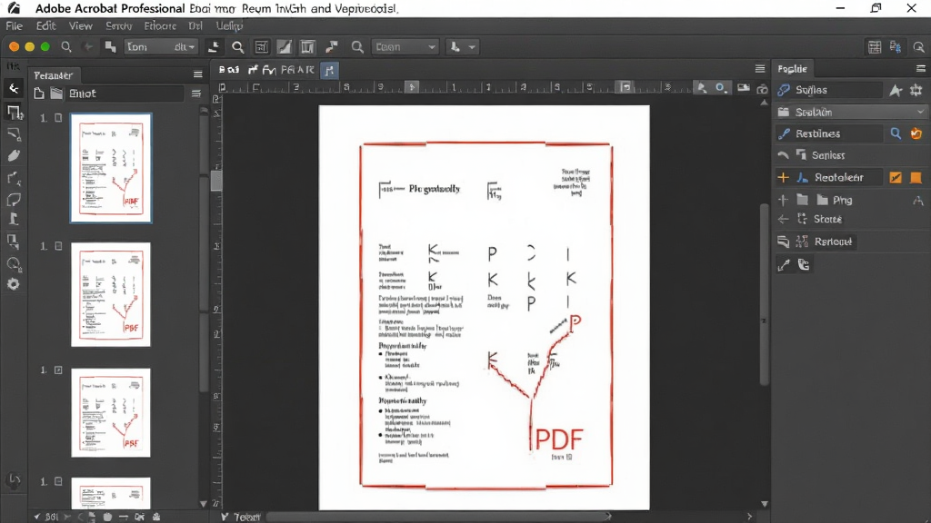 Adobe Acrobat Professional �����������ͼ��չʾ PDF �ĵ��༭ҳ�棬���Ϊҳ������ͼ�����Ҳ�Ϊ�༭�������������˵��������ļ����༭����ͼ��ѡ��������ɾ���������������������ִ���ϸ�ڷḻ�����ʸ��壬�ɾ��޶���Ԫ��