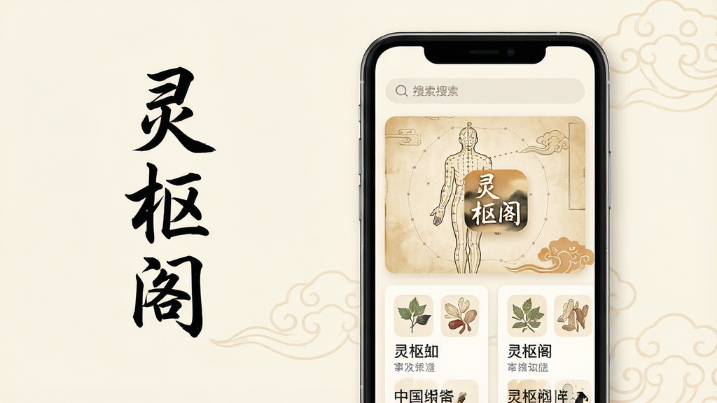 ���壺һ����Ϊ������󡱵������ֻ�Ӧ�ý��棬��Ļ��չʾ�Ź�ɫ�������ҽ����ͼ���ҩͼ�ס����֣��ֻ�λ�ڻ�������ƫ�ң�������״���Ʈ�ݵ��鷨���塰��������š��Ű棺��������ˬ�����������������·��Կ�Ƭʽ����չʾ������ҽ֪ʶ��Ŀ������ں��ִ���ƽ������봫ͳˮī���磬ɫ�����װס�����ʯ��īɫΪ����ϸ�ڣ���Ļ��������ʾ�������Ӧ��ͼ�꣬�����е������������������ʣ�������Ⱦ���ɾ����޶���Ԫ�ء�