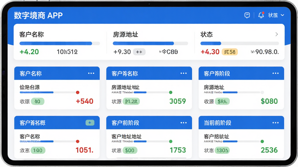 ���壺���־���APP�Ľ���׷�ٿ��壬չʾ���ҵ��Ľ�������״̬��ǩ�����֣�����Ϊͳ�Ƹ������·�Ϊҵ��Ƭ�б����Ű棺������������״̬��ǩ��ɫ���֡���������࣬��ɫΪ��ɫ����ϸ�ڣ���Ƭ����ʾ�ͻ����ơ���Դ��ַ�뵱ǰ�׶Ρ����ʣ����壬�ɾ����޶���Ԫ�ء�