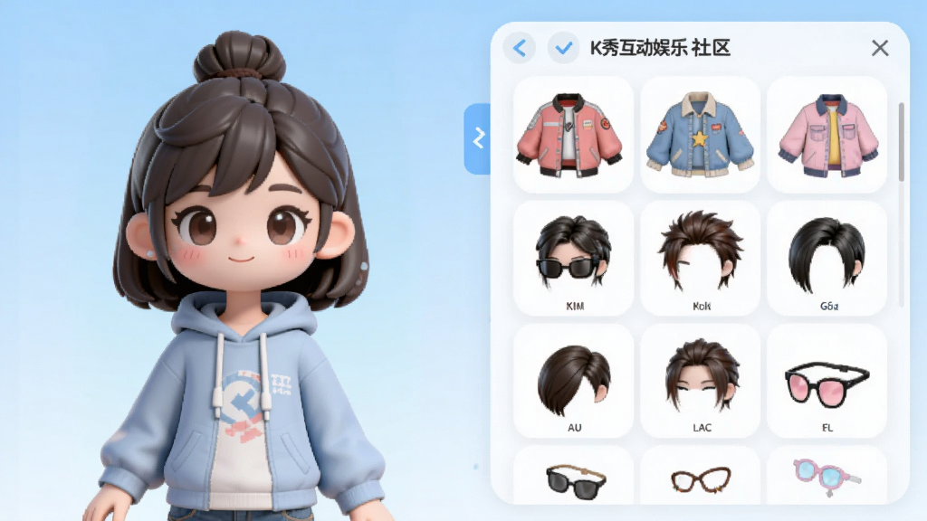 չʾK�㻥���������������������ƽ��棬���Ϊ3D����ģ�ͣ��Ҳ�Ϊ��װ�����͡����ε�ѡ���б�������Ϊ����ɫ���䣬������¿ɰ�������ϸ�壬�ɾ��޶���Ԫ��