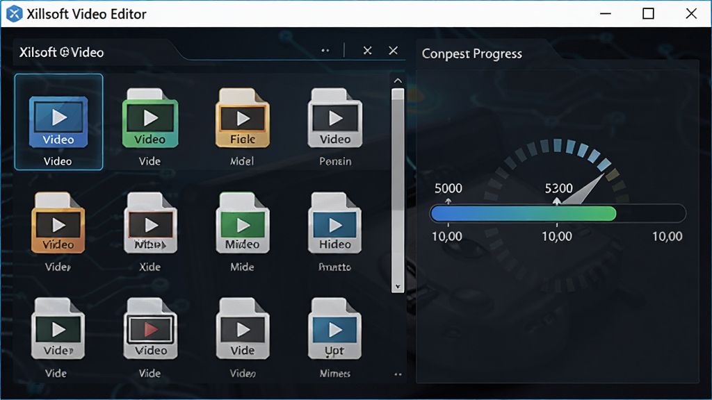ͼƬ������Xilisoft Video Editor�ĸ�ʽת�����棬����г�������Ƶ��ʽͼ�꣬�Ҳ���ʾת��������������Ϊ���ҽṹ���Ű����������Ƽ��У�ϸ��ͻ����ʽ���ݵĹ����ת���ٶȡ����ʸ��壬�ɾ��޶���Ԫ�ء�