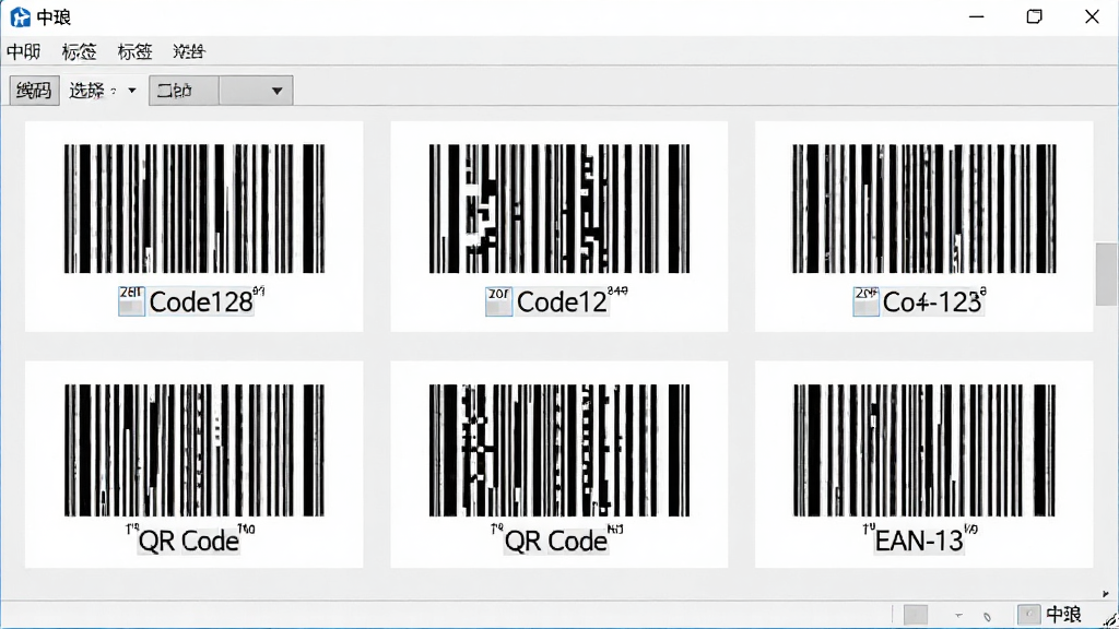 ���������ǩ��ӡ������������ѡ����棬չʾ����������ʽ��Code128��QR Code��EAN-13���������������������࣬����ǳ�ң�ͻ������ͼ�������ʸ��壬�ɾ��޶���Ԫ��