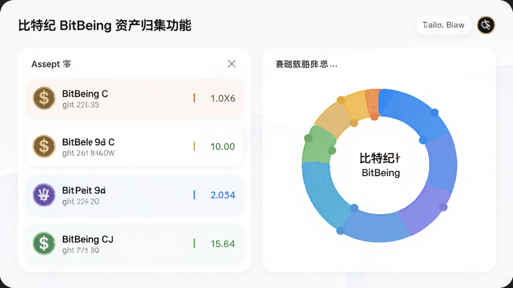 ���ؼ�BitBeing�ʲ��鼯���ܽ��棬չʾ�����ʲ��б��뻷��ͳ��ͼ����ͬ�����ò�ͬ��ɫ��ʶ���������ǳɫ��������Բ�ǿ�Ƭ�����ּ�࣬����ִ���ϸ�ڷḻ�����ʸɾ�