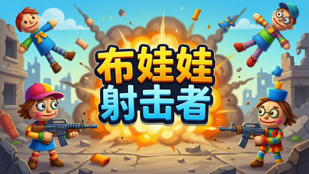 �������������Ϸ�����棬��ɫ��ͨ���Ĳ�ż��ɫ�ֳ�����վ�ڷ��泡���У�����������ʾ��ϷLOGO������������ߡ��������б�ը�����ͷ�ɢ�Ĳ�ż���������ֲ������Ĺ�ͼ���Ű������죬������޻��ã�ϸ�ڷḻ�����ʸ��壬�ɾ��޶���Ԫ��