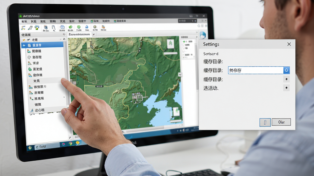 ̫�ֵ�ͼArcGIS���ʹ�ý̳�ʾ��ͼ������Ϊ����������ArcGIS�����е������˵����Աߵ���������壬��������Ŀ¼ѡ������峡��רҵ�������ֲ���������������Ϊ������Ļ��ʾ��ͼ�������������ɾ��޶���Ԫ��