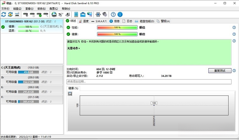 Ӳ���ڱ�Hard Disk Sentinel6.10 Ӳ�̽�����⹤��