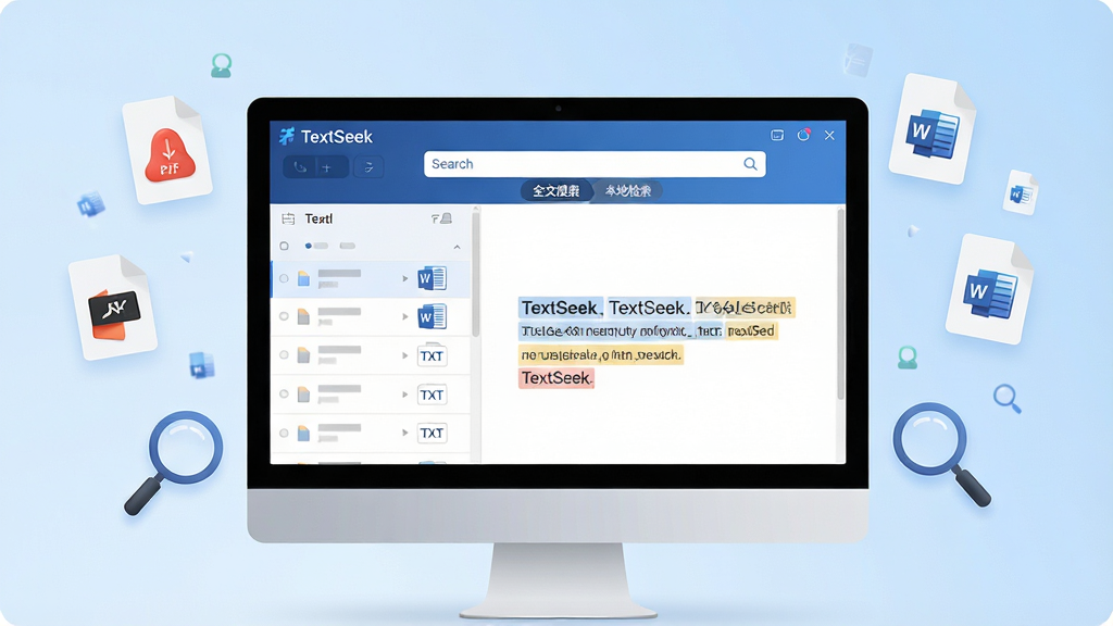���壺TextSeek���������ڵ�����Ļ��չʾ�������̣���Ļ���С�TextSeek�������������򣬽������ִ������֣�������Ļ���У�����Ϊ�ɾ���ǳ��ɫ���䣬��Χ�и������ĵ�ͼ��ͷŴ�Ԫ�ء��Ű棺��Ļ�����Ϊ�ļ��б����Ҳ�ΪԤ���������֣������Ű���������񣺿Ƽ��С���ƽ�����������ȡ�ϸ�ڣ�������ʾ��ȫ���������͡����ؼ�������ǩ���ļ�ͼ�����PDF��Word��TXT��ʶ�����ʣ�8K���壬�ɾ����޶���Ԫ�ء�