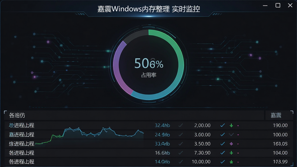 չʾ����Windows�ڴ��������ڴ�����壬����Ϊ�����ڴ�ռ����ͼ�����·��г��������ڴ�ռ�����У���ɫ�����������������������ֱ�ע������Windows�ڴ����� ʵʱ��ء�������Ƽ���ǿ�����ʾ�ϸ���ɾ��޸���