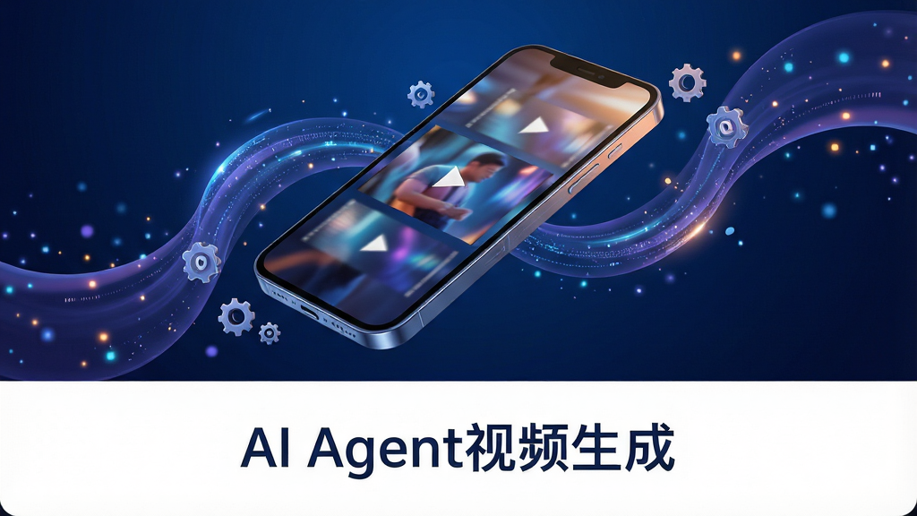 ��������Ϊһ�������ڿ��е������ֻ�����Ļ������������AI���ɵ�Ѥ����ƵƬ�Σ��ֻ���Χ���������������ݹ����΢С�ĳ���ͼ�꣬����Ϊ����ɫ�Ƽ��н��䡣���ֲ������Ĺ�ͼ���ֻ�λ�ڻ�������ƫ�ϣ��·������������С�AI Agent��Ƶ���ɡ��������Ű�����������������ֻ��·����У�����Ϊ�ִ��޳����塣���Ϊ3D��Ⱦ�Ƽ��磬��Ӱϸ�壬ɫ��������Ϊ��������ůɫ�߹⡣ϸ�ڰ�����Ļ����Ƶ����Ķ�̬ģ��Ч��������ϵ����ӹ�㡢�ֻ��߿�Ľ����ʸС�����Ϊ8K�����壬����ɾ��޶���Ԫ�ء�