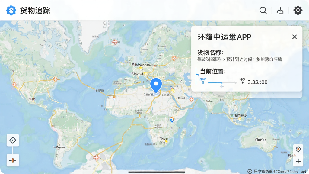 ��������APP����׷�ٽ��棬��ʾ��ͼ�ϵĻ���λ�ñ�ǵ����Ϣ��Ƭ����Ƭ�ڰ����������ơ���ǰλ�á�Ԥ�Ƶ���ʱ�䣬��ͼ����������������Ϣ�ḻ�������ң����ʸ���
