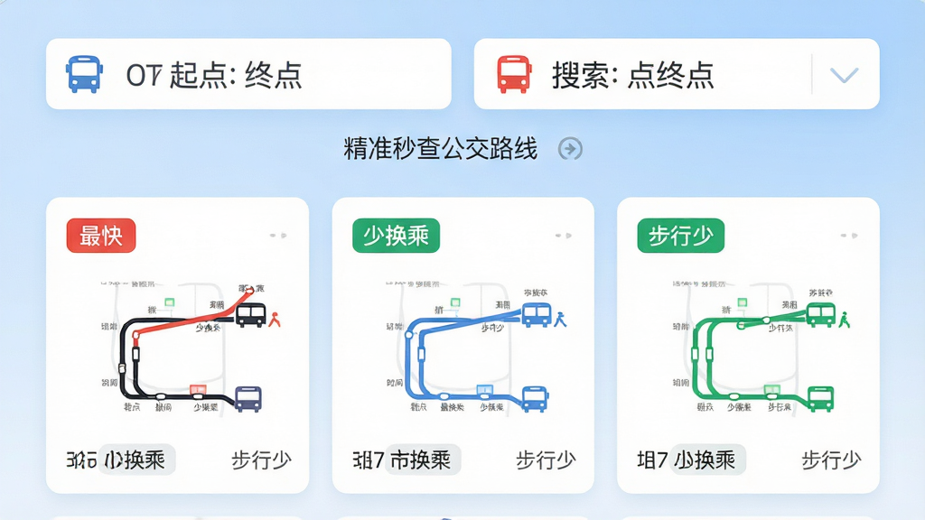һ��Ӧ�ý������ͼ���ϰ벿��Ϊ����������յ���������°벿���Կ�Ƭ�б���ʽչʾ������ͬ����·�߷�����ÿ����Ƭ�ϱ��С���족���ٻ��ˡ��������١���ǩ����������·�����ͼ������Ϊ����ɫ���䣬�������ƽ�����ִ�������Ϊ����ʾ�⣬��������������ϸ�ڰ���������·�����ʱ�����֡���׼��鹫��·�ߡ������ʸɾ��޶���Ԫ�ء�