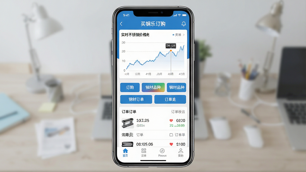 ����Ϊһ�������ֻ���Ļռ�ݻ������룬��Ļ������չʾ������ֶ�����APP�����棬������ʾʵʱ����ּ۸�����ͼ���в�Ϊ����ֲ�Ʒ�ֵĶ�����ť�붩���б����ײ�Ϊ���ܵ����������岼�ּ��ֱ�ۣ�����ɫ�Ͱ�ɫΪ��ɫ������ƽ����Ʒ��UI����ɾ���ˬ�����ʸ��壬ϸ�ڷḻ���޶���Ԫ�ء�