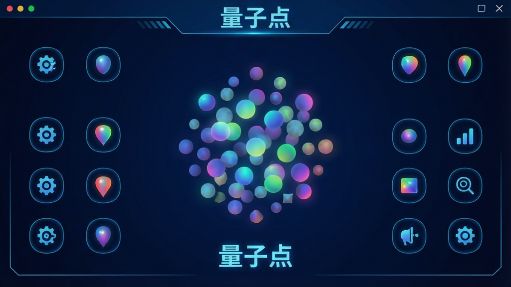 ���壺���ӵ����������棬չʾ���ӵ����׿�������Ļ�ϵķ���Ч����ɫ�ʰ�쵣����֣�����Ϊ�������ӵ�ģ�ͣ���Χ���ƹ���ͼ�ꣻ�Ű棺���Ƽ��У�ͼ���������У����δ���Ƽ��磬�������������޺��Ч��ϸ�ڣ����ӵ������С��һ������ǿ�Ƚ��䣬�������֡����ӵ㡱�����ɼ������ʣ�������Ⱦ���ɾ��޶���Ԫ��