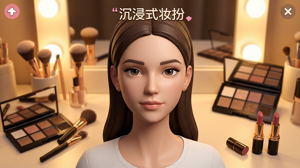 һ��չʾ��Ϸ������ĸ����ͼ������������һλ��پ��µ�3D����ģ�أ���Χ������ɢ��Ļ�ױˢ����Ӱ�̺Ϳں�ȵ��ߣ�ůɫ���ƹ�Ӫ�����ܰ�Ļ�ױ���Χ�����沼�ּ�����ˣ�͹�ԡ�����ʽױ�硱��Ϸ���⣬����ϸ�壬�ɾ��޶���Ԫ��