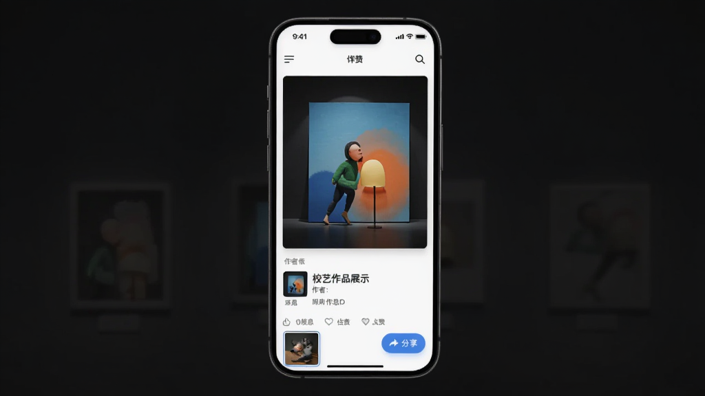 ����Ϊ�ֻ���ĻչʾУ��APP��Ʒչʾҳ�棬����Ϊ��Ʒ��ͼ���·�Ϊ��Ʒ���⡢������Ϣ�͵����������ֲ������½ṹ���ֻ����С����Ϊ����չʾ�磬����Ϊ��ɫ��ͻ����Ʒ��ϸ�ڰ�����Ʒ����ͼ��������ť�����ʸ��壬�ɾ��޶���Ԫ�ء�