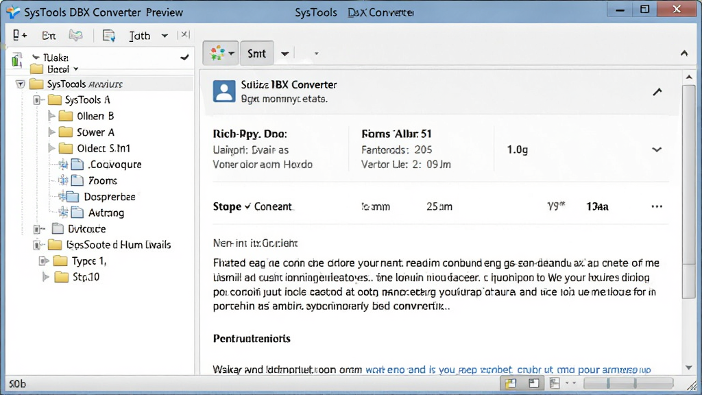 ���壺SysTools DBX ConverterԤ�����ڣ���ʾ�ʼ��������飬���֣�����ļ��������Ҳ��ʼ�Ԥ�����Ű棺˫�����֣������ˬ��࣬ϸ�ڣ�Ԥ������ʾ�����ˡ����⡢���ģ����ʣ����壬�ɾ����޶���Ԫ��