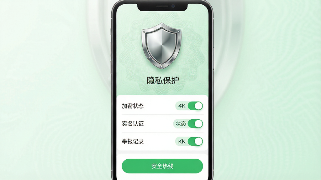 ���壺������App�ġ���ȫ���ġ����棬��Ļչʾ����ͼ��͡���˽�������������·��С�����״̬������ʵ����֤�������ٱ���¼������������֣��ֻ�����������ͼ��λ�ڶ������룬����Ϊ����ɫ���䣬��ϸ΢�ķ�α�������Ű棺���������б���ʽ���У�ÿ���Ҳ��п��غ�״̬��ǩ���ײ��С���ȫ���ߡ���ť����񣺼�Լ����磬�԰�ɫ����ɫΪ�������ﰲȫ�ɿ��ĸо���ϸ�ڣ�����ͼ���н������󣬿��س�����ɫ�������������������ʣ�4K������ɾ��������޶���Ԫ�أ�ǿ����ȫ���ϵ�ӡ��