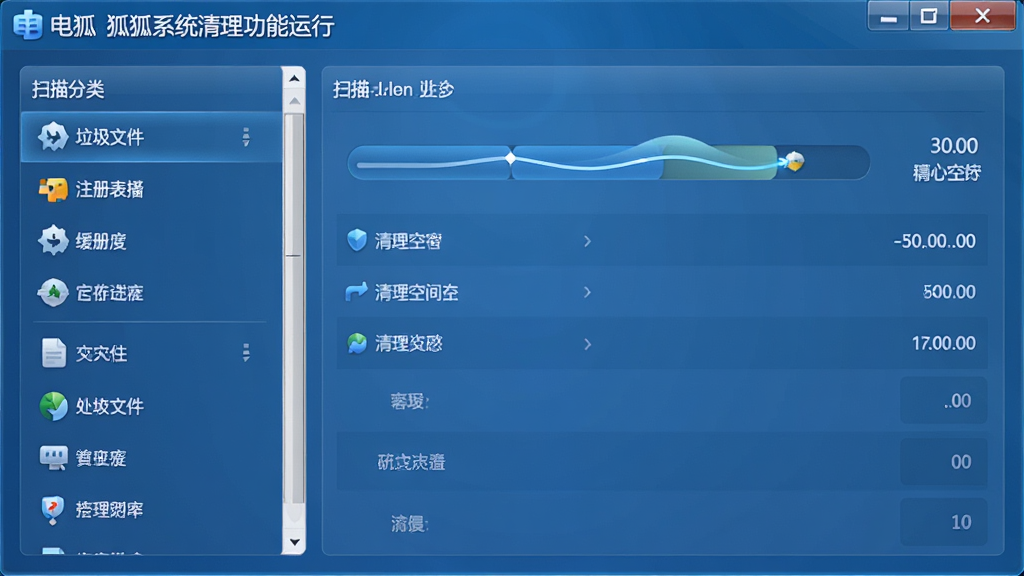 ���ϵͳ�����������н��棬�����ʾɨ������б����������ļ���ע���������ȣ��Ҳ���ʾɨ�������������ռ��С����������ɫ��Ϊ�����������������������дʵ�������������޶���Ԫ��