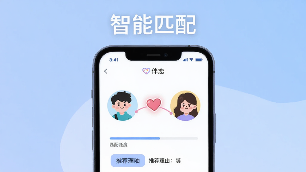 �廭���������һ�������ֻ���Ļ����Ļ��չʾ��������Ӧ�õ�ƥ����棬������ͨͷ��֮����һ�ŷ�����������ߡ�����Ϊ�ֻ����У�����Ϊ��͵Ľ�����ɫ���Ϸ��С�����ƥ�䡱�ĸ��֡�����ƽ����ɫ�����£�ϸ�ڰ���ƥ����������Ƽ����ɱ�ǩ�����ʸɾ��޶���Ԫ�ء�