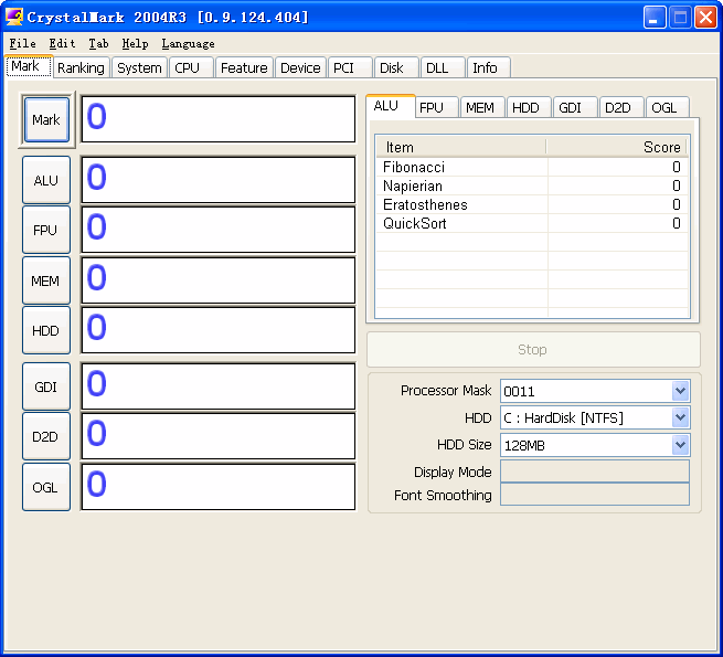 CrystalMark2.0.1 ϵͳ���ܻ�׼���Թ���