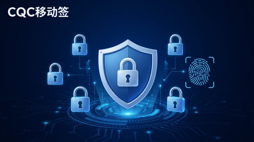 չʾCQC�ƶ�ǩ����֤��������棬����������һ������ͼ�꣬��Χ���Ƽ�������ָ��ͼ��������Ϊ����ɫ�Ƽ��з�����Ͻ��С�CQC�ƶ�ǩ�����֣����岼���Ͻ������ʸ��壬�޶���Ԫ��