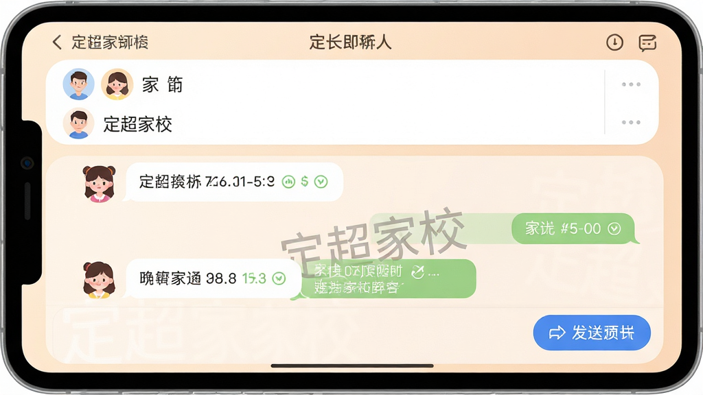 ���壺������У��ʱͨѶ���棬չʾ�ҳ�����ʦ�ĶԻ����ڣ����֣��Ϸ�Ϊ��ϵ���б����·�Ϊ����������Ϣ���������ɼ����Ű棺����׶���ʱ������Ѷ���ִ��ʾ������������Բ����ƣ�ɫ����ܰ��ϸ�ڣ����챳�����С�������У��ˮӡ�����Ͱ�ťΪ��ɫ�����ʣ����塢�ɾ����޶���Ԫ��