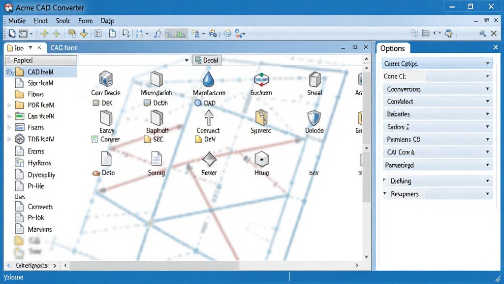 Acme CAD Converter ��һ��רҵCADͼֽ��ʽת�����ߣ�����������չʾ���ʽת�����ܣ����Ϊ�ļ��б����Ҳ�Ϊת��ѡ����壬����������������ɫ������Ϊ�������ֱ�ע��Acme CAD Converter�������ʸ��壬�ɾ�����