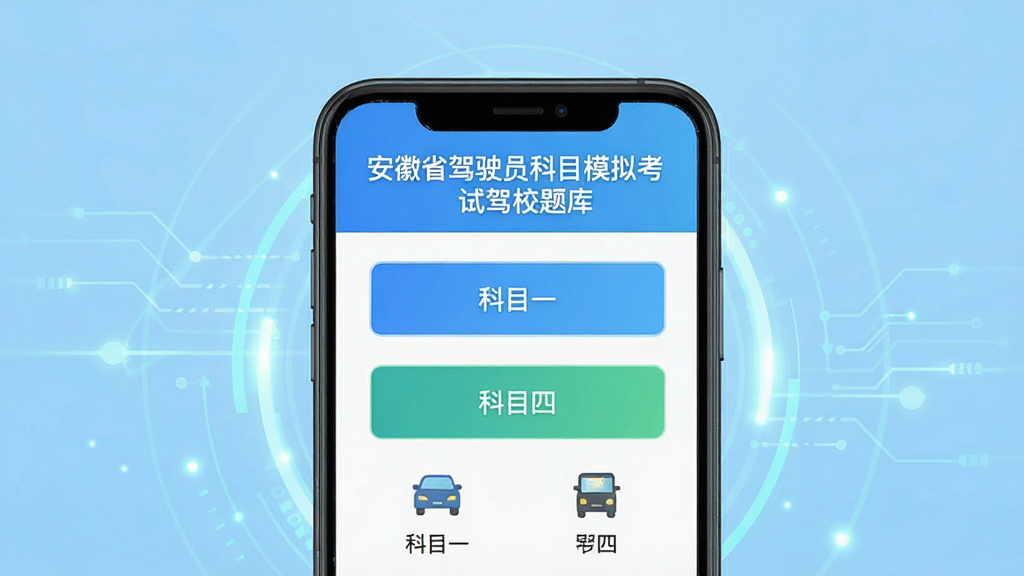 ���壺����ʡ��ʻԱ��Ŀģ�⿼�Լ�У����������棬��ʾ�ֻ���Ļ�ϵ�ģ�⿼��ҳ�棬��Ļ���С���Ŀһ���͡���Ŀ�ġ�ѡ�����Ϊǳ��ɫ�����֣��ֻ����У���Ļ���������ɼ�����Χ�м��ĿƼ��й�Ч���Ű棺�������࣬����ͼ���������򡣷���ִ���ƽ����ƣ�ɫ��������ϸ�ڣ���Ļ��ʾ������ʡ��ʻԱ��Ŀģ�⿼�Լ�У��⡱���������ʸ��壬�ɾ����޶���Ԫ�ء�