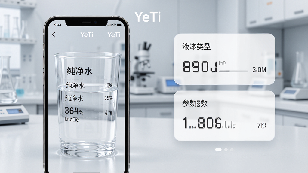 ���壺YeTi����Һ��ʶ������ʾ���ֻ�ɨ��һ��ˮ����Ļ��ʾҺ�����ͺͲ��������֣�����ֻ����Ҳ����ݿ�Ƭ������Ϊǳ��ɫʵ���ҷ���Ű棺�ֻ���Ļ����ʾҺ�����ơ�����ˮ��������ָ�ꡣ���дʵ��UI��ϣ��Ƽ���ǿ��ϸ�ڣ�Һ���������峺͸�����ֻ������С�YeTi��ˮӡ�������������������ʣ��߷ֱ��ʣ��ɾ�������