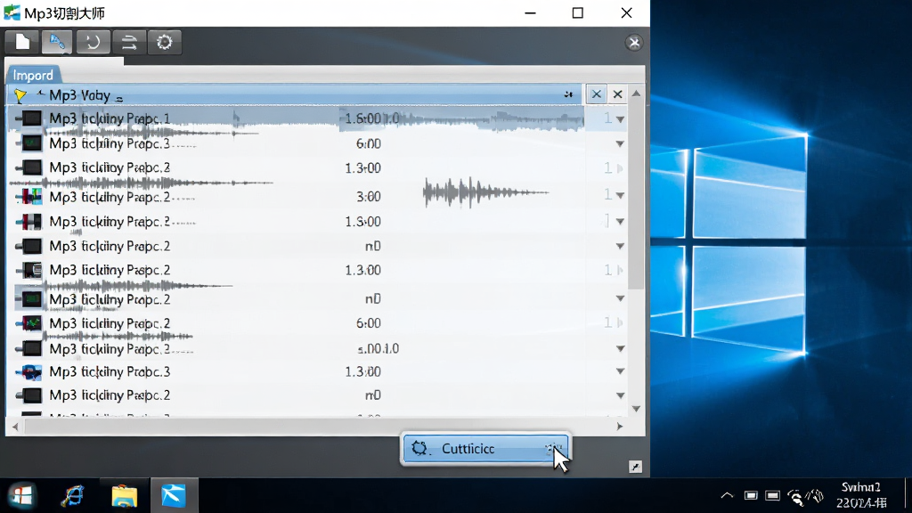 չʾMp3�и��ʦ��Windows����������ʱ�Ľ�ͼ��������ʾ�ѵ������Ƶ�ļ��б���������ڵ���иť�����廷����������������