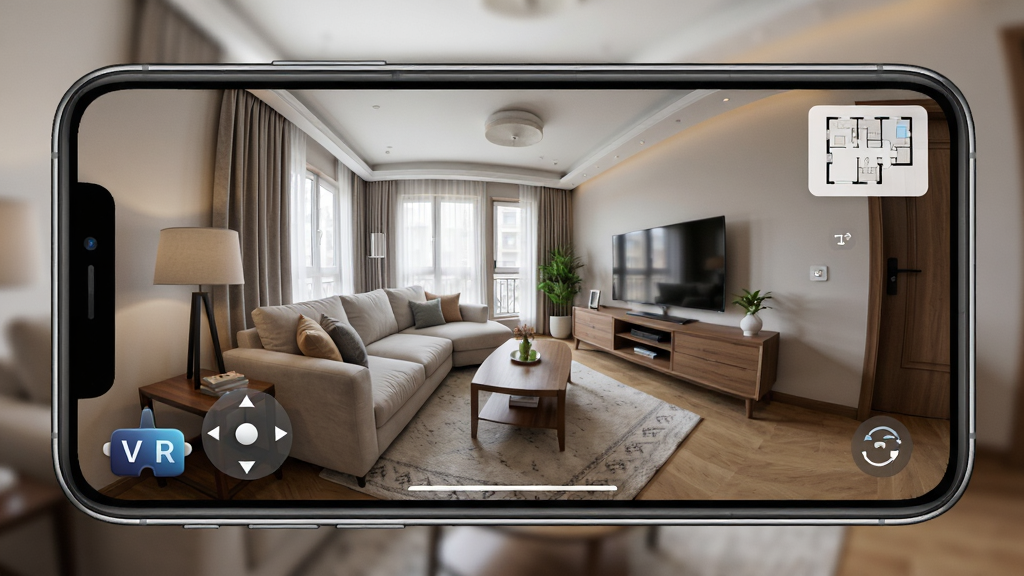 һ��չʾ�ž��ҷ�VR�������ܵ�ͼƬ������Ϊ�ֻ���Ļ��ʾVRȫ���������棬����Ϊ����ȫ�����ɿ���ɳ�������ӹ񡢴��������½���VR��ʶ�ͷ��򵼺������Ͻ��л���ͼ�л���ť���������������дʵ��ϸ�ڷḻ�����ʸ��塣