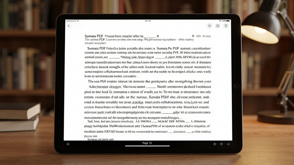 Sumatra PDF����ʽ�Ķ�ģʽЧ��ͼ��ƽ����Ժ�����ʾ���ĵ�����ռ��������Ļ�����κζ���UIԪ�أ�ҳ��ײ��м����ҳ��ָʾ��������Ϊ��͵�ůɫ���鷿��������ͼ���У����дʵ����Ӱ��Ȼ��ϸ�ڷḻ�����ʸɾ����޶���Ԫ��