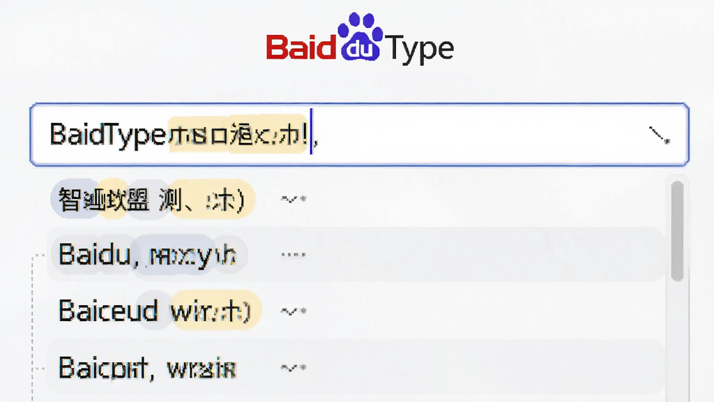 չʾBaidu Type�������빦�ܵĽ����ͼ������Ϊ�����ͺ�ѡ���б��������������Ϸ���ʾ��Baidu Type����ʶ��������ִ���ϸ��ͻ���������Ч�������ʸɾ���
