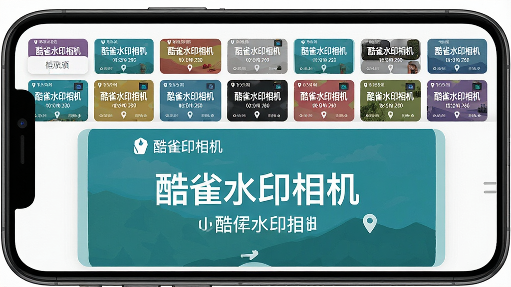 ���壺��ȸˮӡ���ˮӡģ��ѡ����档���֣��ֻ�����չʾ����Ļ������״���ж���ˮӡ��ʽ����ͼ���Ű棺�Ϸ�Ϊģ������ǩ�����·�Ϊ��ǰѡ�е�ˮӡԤ����ͼ����񣺱�ƽ����ƣ�ɫ�ʷḻ�������ҡ�ϸ�ڣ�����ͼ��������ʾ����ȸˮӡ�����С�ּ�ʱ��ص�ʾ�����������ࡣ���ʣ�������Ⱦ���ɾ����޶���Ԫ�ء�