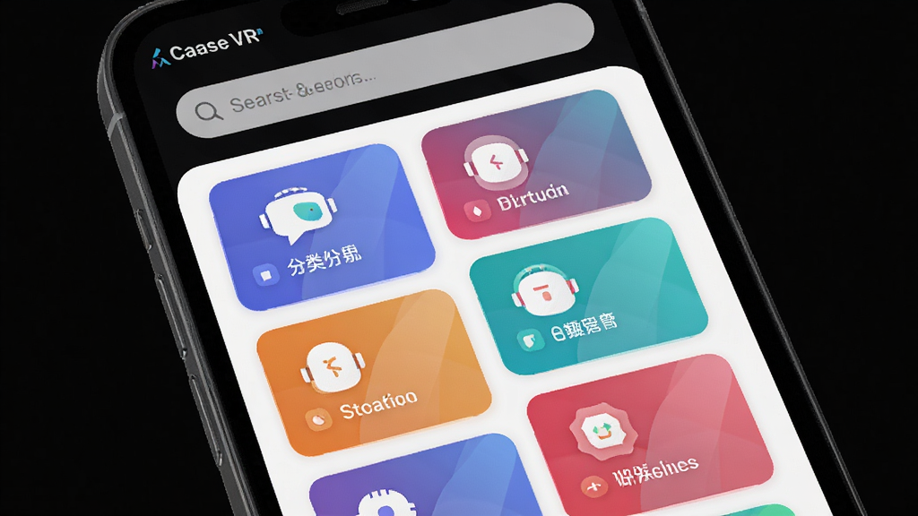 ���壺��ȤVRӦ�õ����ܷ��ർ�����棬�ֻ���Ļ����ʾ��������ǩ��Ƭ�����֣���Ƭʽ���У�ÿ����Ƭ��ͼ������ƣ��Ű棺���������������·�Ϊ�ٲ������֣����ʱ�У���ƽ����ϸ�ڣ���ƬԲ����ƣ�ɫ�ʷḻ�����ʣ����壬�ɾ����޶���Ԫ��