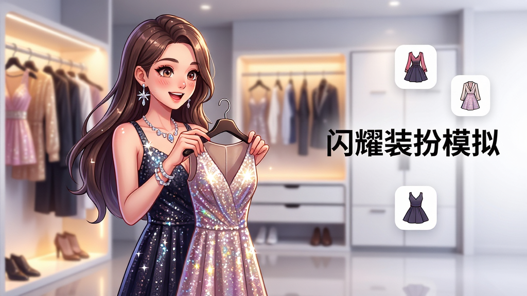 ���壺һλ����Ů�Խ�ɫվ���ִ���Լ���ĸ������ڣ���Χ�����ŷ�����¼���Ь����������һ���������������������ϲ�����֣��������ƫ���Ҳ���������չʾ����ҫװ��ģ�⡱�����������ķ���ͼ�ꡣ�Ű棺ǰ�����������������黯������Ԫ�ش������¡���񣺶���Ԫ���Ϳ��ɫ�����죬��Ӱ��ͣ�ͻ��ʱ�иС�ϸ�ڣ��������������η��⡢��˿Ʈ�������ɱ棬��������΢���䡣���ʣ�8K���壬�ɾ����޶���Ԫ�ء�