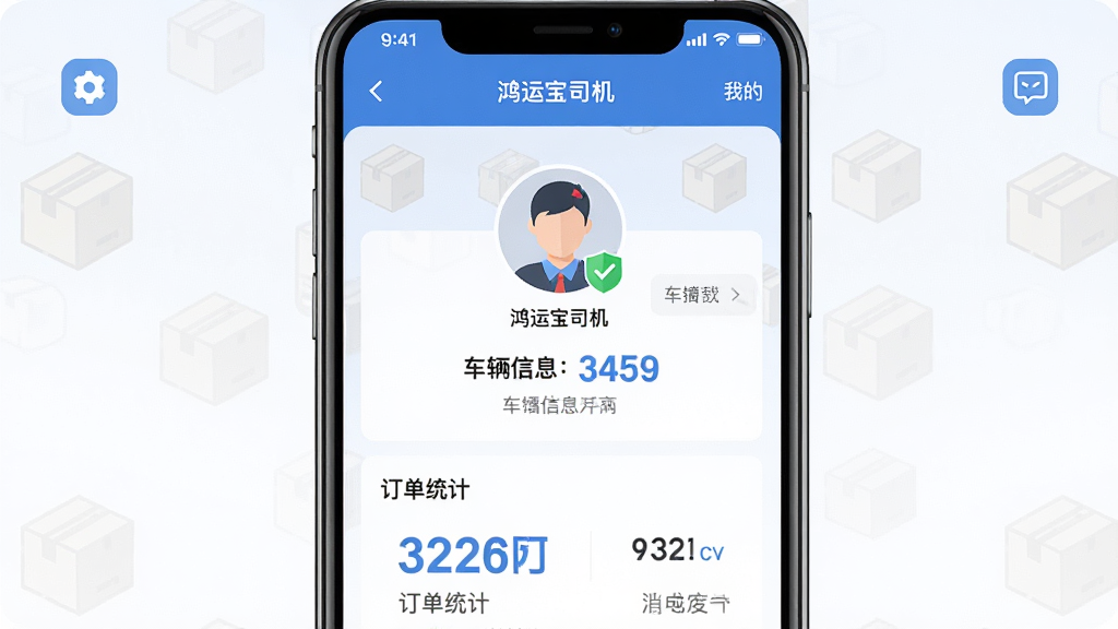 ���壺�ֻ���ͼչʾ�����˱�˾�����ġ��ҵġ�ҳ�棬����ͷ�񡢳�����Ϣ������ͳ�ơ����֣�ҳ����У���Χ������ͼ�����Ϣͼ�ꡣ�Ű棺��Ϣ�������룬�ص�����ͻ������񣺱�ƽ����������ɫ��ϸ�ڣ�ͷ����������֤��־�������е����Ļ���ͼ�ꡣ���ʣ����壬�ɾ����޶���Ԫ�ء�