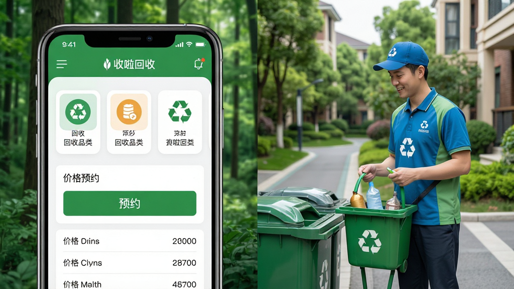 һ��չʾ��������APP�����뻷�����ճ����ĺϳ�ͼ����������Ϊ�����ֻ���Ļ��ʾ�������������棬��������Ʒ��ͼ�ꡢԤԼ��ť���۸��б�������Ϊ��ɫɭ����������������������ֲ������ҷ���ʽ��������ֻ�������д���ұ��ǻ���Ա���Ż��յ�ʵ�������Ϊ�ִ���ƽ���дʵ��ϸ�ڱ�ע���������ա����������ʸ���ɾ����޶���Ԫ��