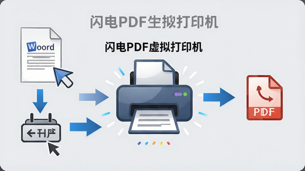һ�Ŷ�̬����ͼ������ͼ��չʾ��Word�ĵ������ӡ������PDF�ļ���ȫ�����裬����������һ�����ԵĴ�ӡ��ͼ�꣬�Ϸ���ע������PDF�����ӡ����������Ϊǳ��ɫ�������������������ͷָʾ��ȷ�����ʸɾ������ͻ����һ��ת�����ĺ��Ĺ���