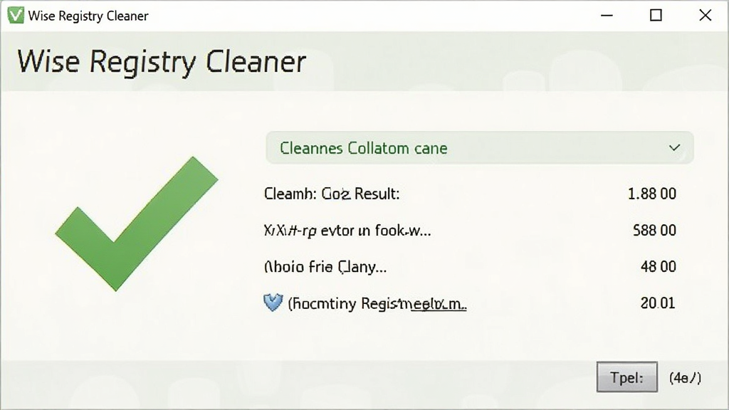 Wise Registry Cleaner ������ɽ��棬��ʾ�������ժҪ����ɫ�Թ�ͼ�꣬����ɾ����࣬�������ơ�Wise Registry Cleaner���ڶ���������Ϊ��͵�ǳɫϵ�������������޶���Ԫ��