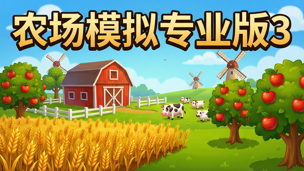 һ�����������Ŀ�ͨ���ũ��ȫ��ͼ��ǰ���ǽ��ɫ�������˶�����۵�ƻ�������о��к�ɫ�ȲֺͰ�ɫΧ������ֻţ���ڲݵ������гԲݣ�Զ����������ƺͷ糵������ɫ��������ů������ɾ��޶���Ԫ�أ����ʸ���ϸ�壬���С�ũ��ģ��רҵ��3������Ŀ�����ֱ��⣬���־��⣬�Ű������չ��ģ�⾭Ӫ��Ϸ�ķ���ϲ�á�