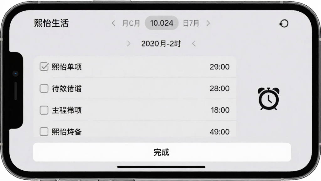 ���壺�ֻ�������ʾ������������ճ�����ҳ�棬�Ϸ������ڵ������в����б���ʽ�Ĵ�������Ҳ�������ͼ�ꡣ���֣�����ͼ������Ϊ����ɫ���Ű棺������������룬ʱ���Ҷ��롣��������Լ��ϸ�ڣ���Ļ���Ͻ��С���������������ײ��С���ɡ���ť�����ʣ��������ɾ����޶���Ԫ�ء�