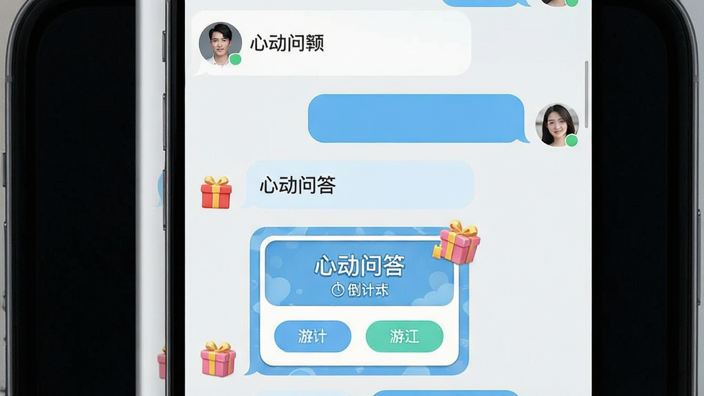 ���壺�ֻ���������ͼ���Ի������а���һ��С��Ϸ��Ƭ����Ƭ����ʾ���Ķ��ʴ𡱺�����ѡ�ť�����֣����챳��Ϊǳɫ����Ϸ��Ƭλ�ڻ����·����Ϸ��ǶԷ���ͷ����ǳơ��Ű棺�Ի����ݴ������£���Ϸ��Ƭ��ƾ�����������¼���UI��Ʒ��ɫ����ǳ���Ͱ�ɫΪ����ϸ�ڣ���������һ��СС������ͼ�꣬��ʾ�����������������Ϸ��Ƭ���е���ʱ��ʾ�����ʣ���������������ɾ����޶���Ԫ�ء�����Ⱥ����Ԥ��ͼ