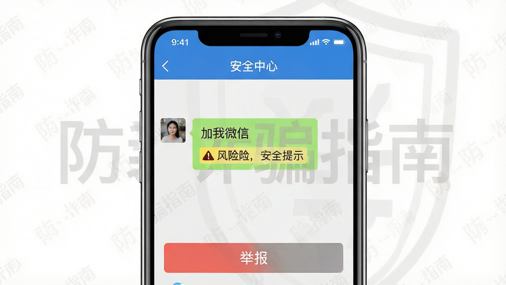 ���壺һ���ֻ���Ļ�Ľ�ͼ��������ʾ������棬�����С���թƭָ�ϡ���ǳɫˮӡ����Ļ�·���һ�����ٱ�����ť�����֣��ֻ���Ļ���У�����Ϊ���İ�ɫ���Ű棺��Ļ�����������ص���Ϣͻ�������дʵ��UI��ͼ���ɫ����Ȼ��ϸ�ڣ���Ļ�����С���ȫ���ġ�����������������жԷ����͵ġ�����΢�š���Ϣ���Ա��л�ɫ�ķ�����ʾ��ǩ�����ʣ����壬����ɾ����޶���Ԫ�ء�����Ⱥ���Ѱ�ȫ��ʾͼ