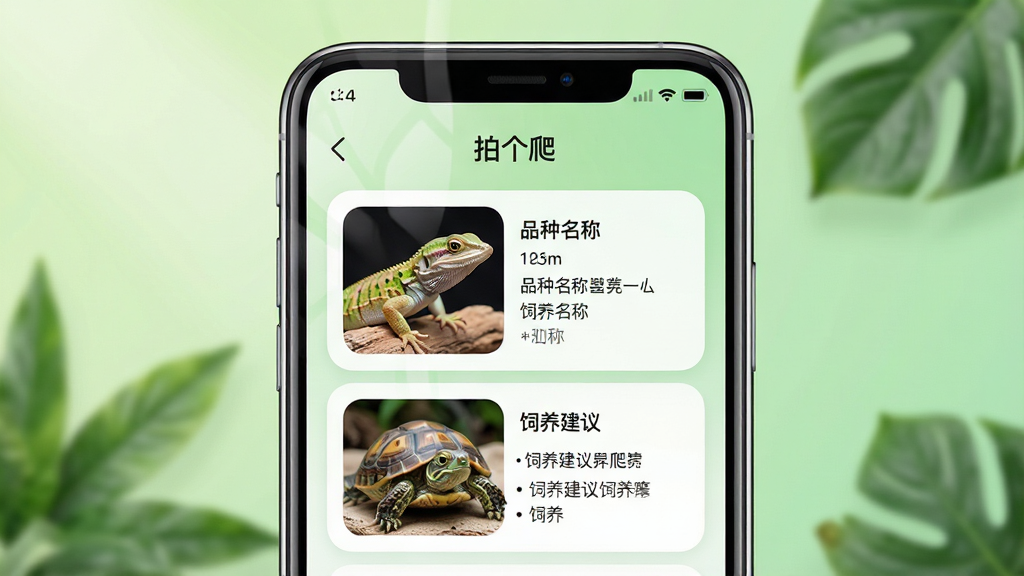 ���壺һ�������ֻ���Ļ��д����Ļ����ʾ���ĸ�����App�Ľ��棬�����������������裨�����桢�ڹ꣩ʶ������Ƭ�����֣��ֻ����У�����Ϊǳ��ɫ���䣬��Χ��ģ������ɫֲ��ҶƬ���Ű棺�ֻ���Ļ���������ɶ���ʶ������Ƭ���С�Ʒ�����ơ��͡��������顱����������ִ��Ƽ��У��ɾ�������дʵ���ϸ�ڣ��ֻ���Ե�и߹⣬��Ļ������Ȼ�⣬ʶ��ƬԲ����ơ����ʣ�4K���壬�ɾ����޶���Ԫ�ء�