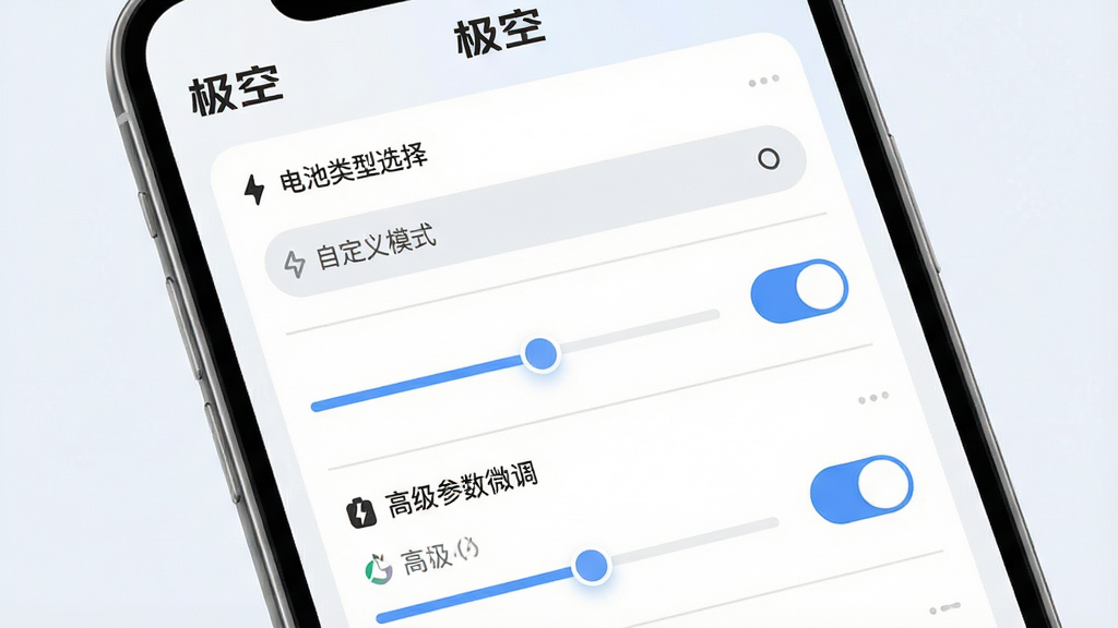 ���壺����APP��������ҳ�棬���������������뿪�ذ�ť�����֣��������������У��Ϸ�Ϊ�������ѡ���·�Ϊ�߼�����΢�����Ű棺���ķָ��߲��֣�ÿ������������˵��ͼ�ꡣ�����ˬ��ǳɫ���棬Բ���������ơ�ϸ�ڣ�����ҳ������ʾ�����ա�Ʒ��Logo����ǰѡ�С��Զ���ģʽ�������ʣ��߱���UI��Ⱦ���ɾ����޶���Ԫ�ء�