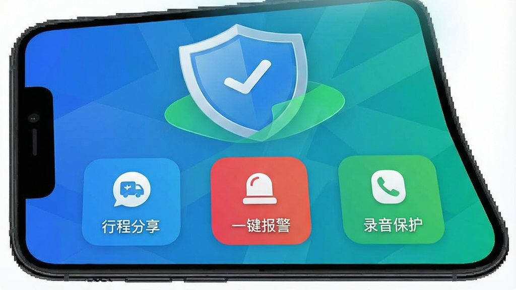 �δ�γ���app��ȫ���Ĺ��ܽ����ͼ���ֻ���Ļ����ʾ���г̷�������һ����������¼����������ͼ�갴ť������Ϊ������״�İ�ȫ��֤��ʶ��ɫ������ɫ����ɫΪ��������ɾ����࣬�޶���Ԫ��